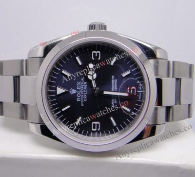Rolex Men SS Blue Face Explorer Watch